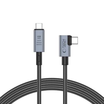 Tech-Protect UltraBoost Max L USB 4.0 Type-C kabel - PD240W, 1.5m, 8K 40Gbps - Grijs