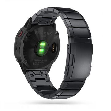 Tech-Protect Universele Garmin Roestvrij Staal Band - 22mm - Zwart