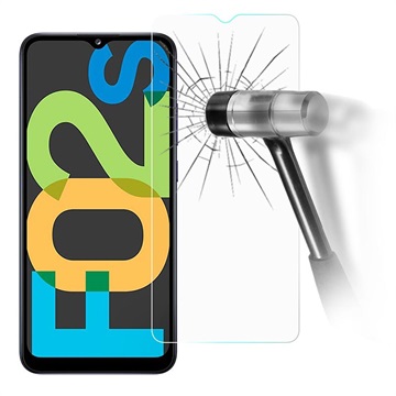 Samsung Galaxy F02s Screenprotector van gehard glas - 9H - Doorzichtig