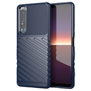 Thunder Series Sony Xperia 1 III TPU Case - Blauw