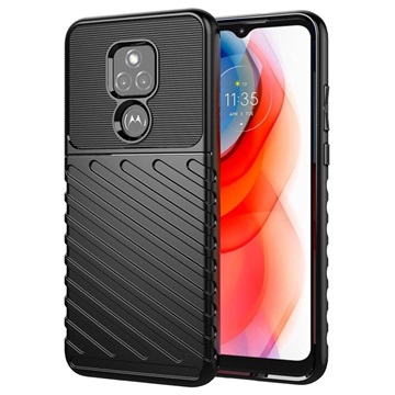 Thunder Series Motorola Moto G Play (2021) TPU Hoesje - Zwart