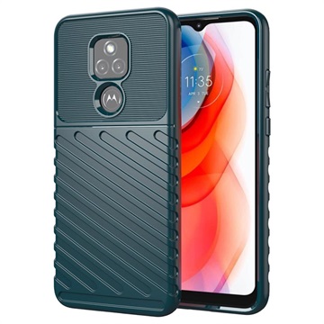 Thunder Series Motorola Moto G Play (2021) TPU Case - Groen