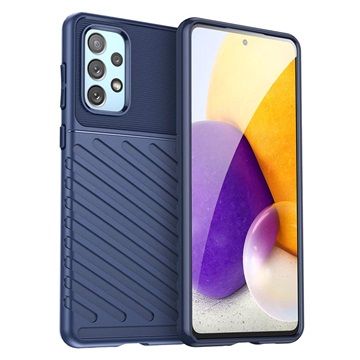 Thunder Series Samsung Galaxy A73 5G TPU Hoesje - Blauw