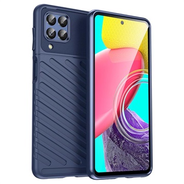 Thunder Series Samsung Galaxy M53 TPU Hoesje - Blauw