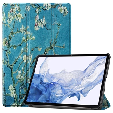 Samsung Galaxy Tab S9 Tri-Fold Series Smart Folio Case - Wit Bloemen