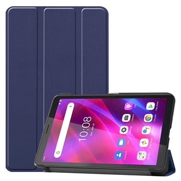 Tri-Fold Series Lenovo Tab M7 (3e generatie) Smart Folio Case - Donkerblauw