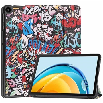 Tri-Fold Series Huawei MatePad SE 10.4 Smart Folio Hoesje - Graffiti