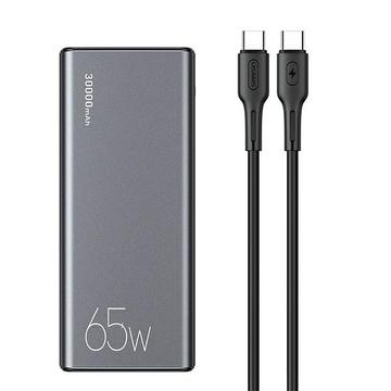 Usams US-CD165 SuperMac Series Power Bank 30000mAh - 65W, 2xUSB-A, USB-C - Zwart