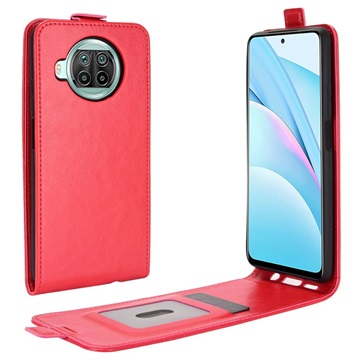 Xiaomi Mi 10T Lite 5G Verticale Flip Case met Kaarthouder - Rood