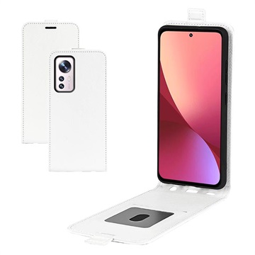 Xiaomi 12/12X Verticale Flip Case met Kaartsleuf - Wit