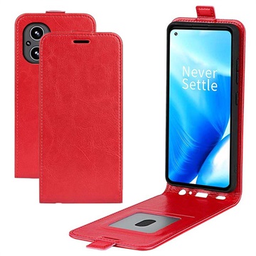 OnePlus Nord N20 5G Verticale Flip Case met Kaarthouder - Rood