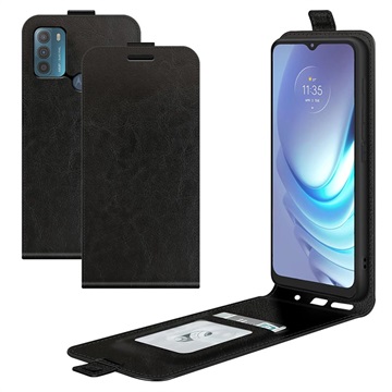 Motorola Moto G50 Verticale Flip Case met Kaartsleuf - Zwart