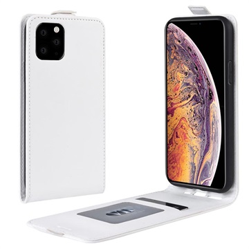 iPhone 11 Pro Max Verticale Flip Case met Kaartsleuf - Wit