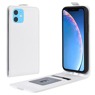 iPhone 11 Verticale Flip Case met Kaartsleuf - Wit