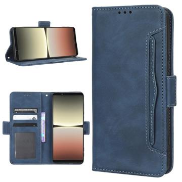 Vintage Series Sony Xperia 5 IV Wallet Hoesje met Kaarthouder - Blauw