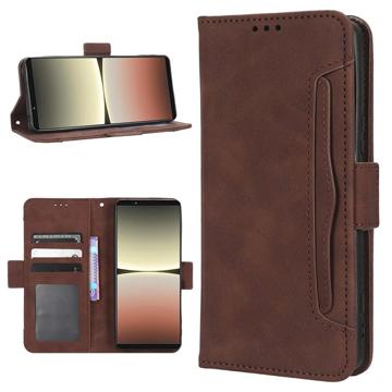 Vintage Series Sony Xperia 5 IV Wallet Hoesje met Kaarthouder - Bruin