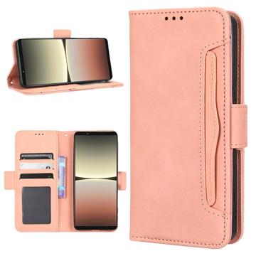 Vintage Series Sony Xperia 5 IV Wallet Hoesje met Kaarthouder - Roze