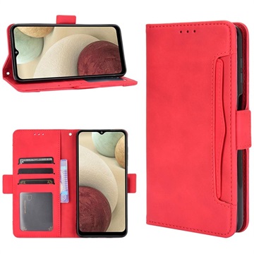 Vintage Series Samsung Galaxy M12 Wallet Case met Kaarthouder - Rood