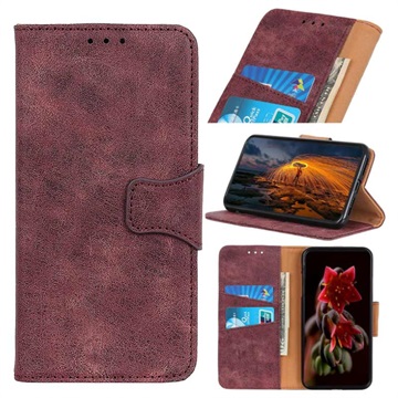 Vintage Series Samsung Galaxy S20 Wallet Case - Wijnrood