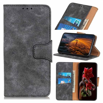 Vintage Series Xiaomi Redmi Note 8 Wallet Case - Grijs