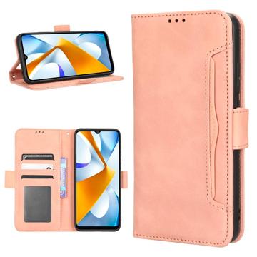 Vintage Series Xiaomi Poco C40 Wallet Hoesje met Kaarthouder - Roze