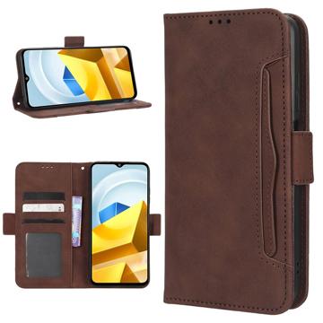 Vintage Series Xiaomi Poco M5 Wallet Hoesje met Kaarthouder - Bruin