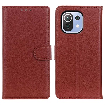 Xiaomi Mi 11 Lite 5G Wallet Case met Magnetische Sluiting - Bruin