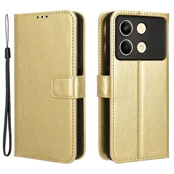 Xiaomi Redmi Note 13R Pro Portemonnee Hoesje met Magneetsluiting - Goud