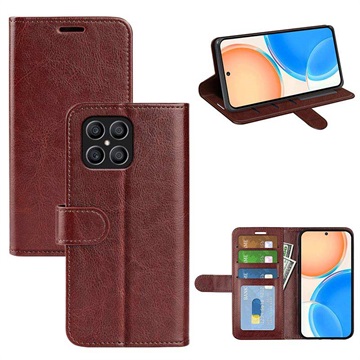 Honor X8 Wallet Case met Magnetische Sluiting - Bruin