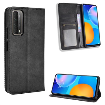 Huawei P Smart 2021 Wallet Case met Magnetische Sluiting - Zwart