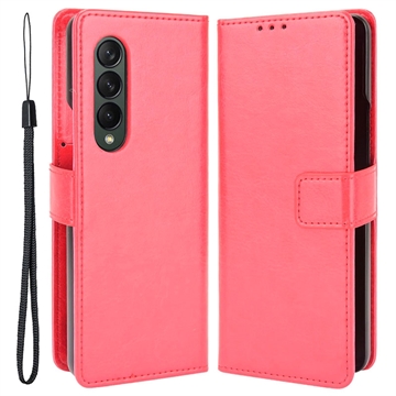 Samsung Galaxy Z Fold4 Portemonnee Hoesje met Kaartvak - Rood