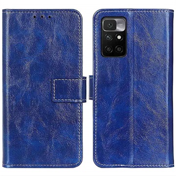 Xiaomi Redmi 10 Wallet Case met standaardfunctie - Blauw