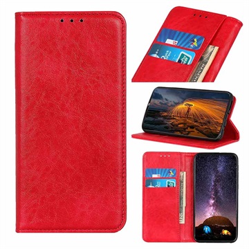 Motorola Edge Wallet Case met Standaard - Rood