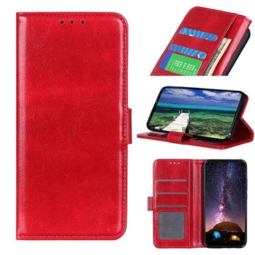 OnePlus 10 Pro Wallet Hoesje met Magnetische Sluiting - Rood