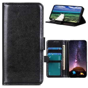 Xiaomi 12T/12T Pro/Redmi K50 Ultra Wallet Hoesje met Magnetische Sluiting - Zwart