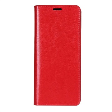 Motorola Edge+ Wallet Leren Hoesje met Standaard - Rood