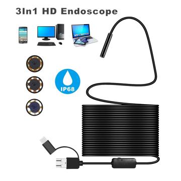 Waterbestendig 8mm Endoscope Camera - USB, MicroUSB, Type-C - 10m