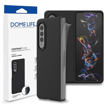 Samsung Galaxy Z Fold4 Whitestone Dome Contrast Hoesje - Mat Zwart