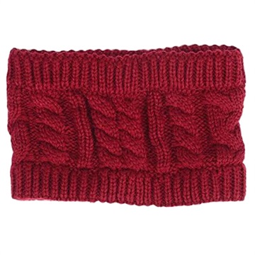 Winter Warm Soft Gebreide Dames Hoofdband - Rood