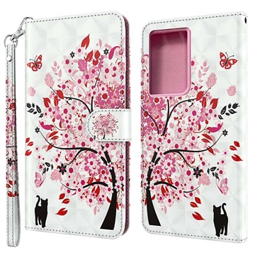 Wonder Series Samsung Galaxy S21 Ultra 5G Wallet Case - Bloeiende Boom