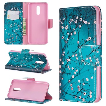 Wonder Series Nokia 3.2 Wallet Case - Witte Bloemen