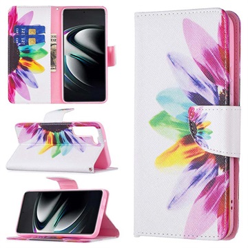 Wonder Series Samsung Galaxy S22+ 5G Portemonnee Hoesje - Bloem