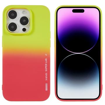 X-Level Rainbow iPhone 14 Pro TPU Hoesje - Rood / Geel