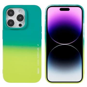 X-Level Rainbow iPhone 14 Pro TPU Hoesje - Geel / Groen