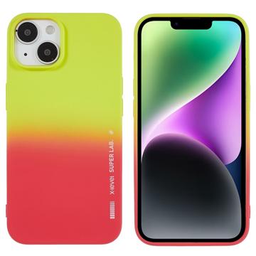 X-Level Rainbow iPhone 14 Plus TPU Hoesje - Rood / Geel