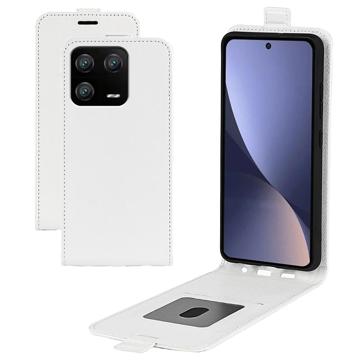 Xiaomi 13 Pro Verticale Flip Hoesje met Kaartsleuf - Wit