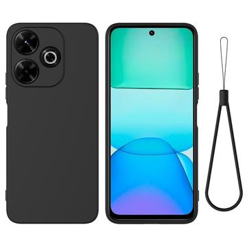 Xiaomi Poco M6 Plus Liquid Siliconen Hoesje - Zwart