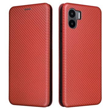 Xiaomi Poco M5 Flip Case - Koolstofvezel - Rood