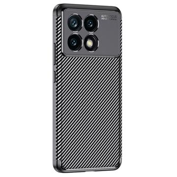 Xiaomi Redmi K70E Beetle Koolstofvezel TPU Hoesje - Zwart