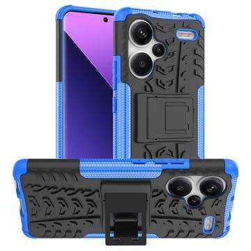 Xiaomi Redmi Note 13 Pro+ Antislip Hybride Hoesje met Standaard - Blauw / Zwart